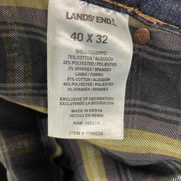 NEW Lands' End Flannel Lined Men's 40x32 Jeans Relaxed Fit - Picture 5 of 7
